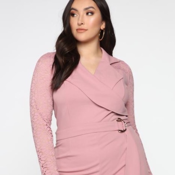 Fashion Nova Pants - Fashion Nova Lace Sleeve Wide Leg Jumpsuit NWT 1X